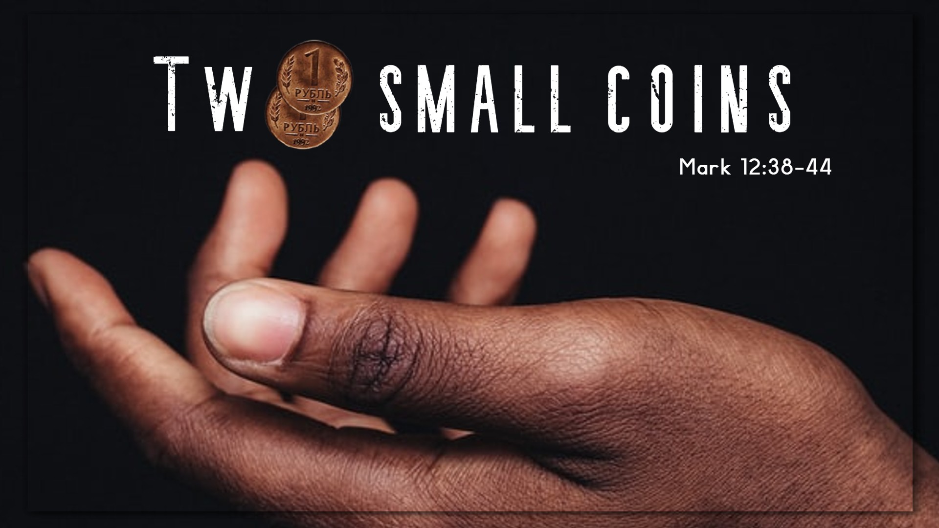 Hand Two Small Coins