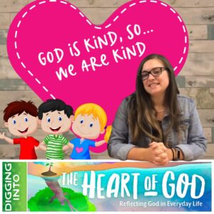 Tori with illustrated kids big heart